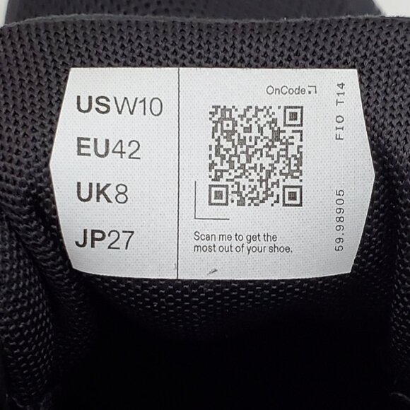 ON CLOUD 5 Cloudtec Womens Size 10 Black Running Trail Speed Lace Shoes 59.98905 - Picture 3 of 11